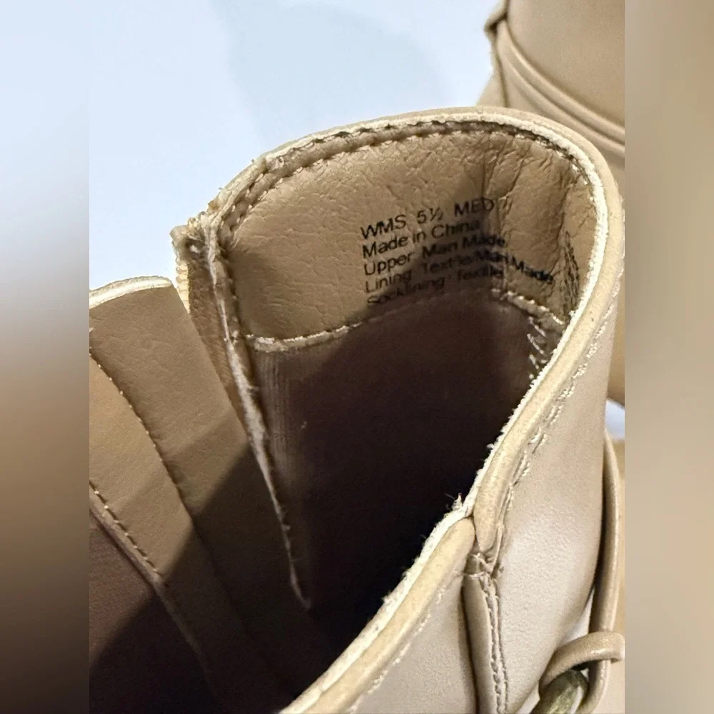 Croft & Barrow Tan Ankle Boots Women’s 5.5 Medium Block Heel Side Zip NWOT - Picture 9 of 10